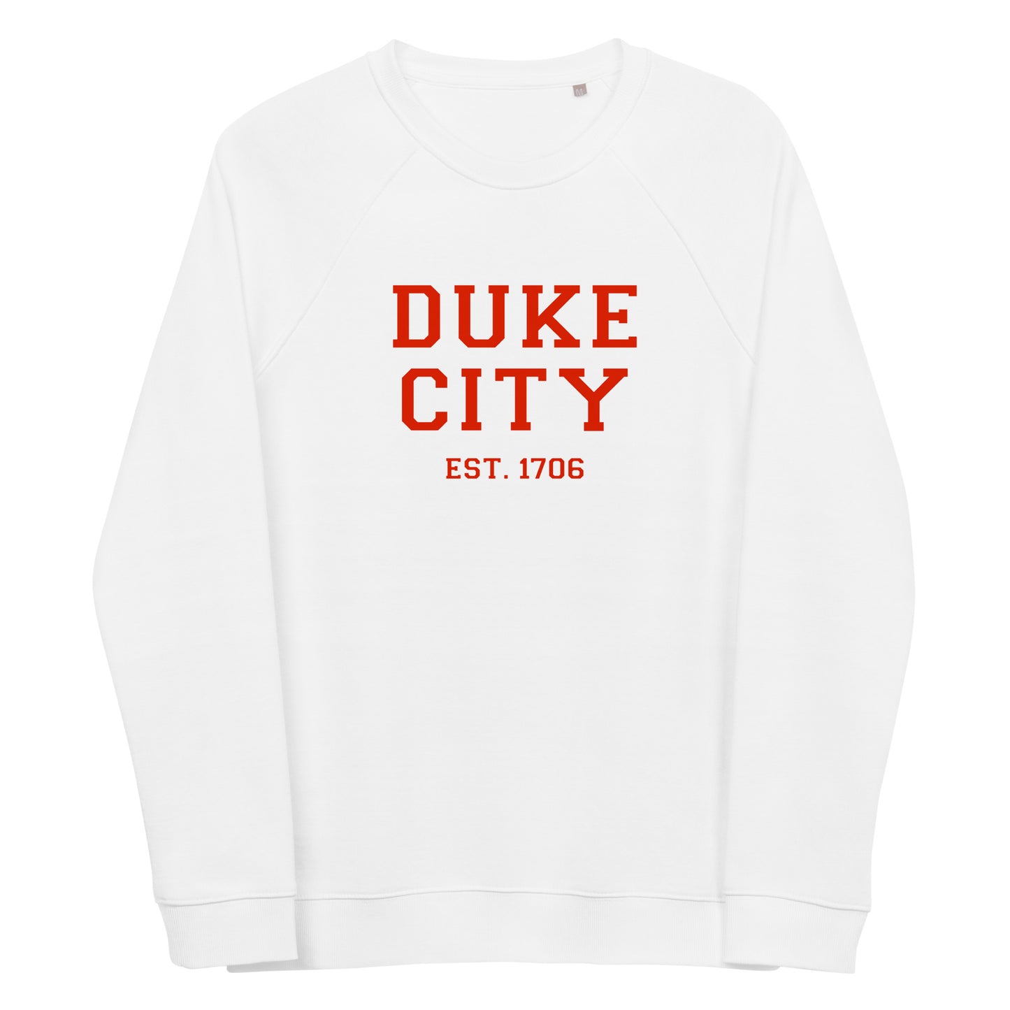 "Collegiate" Red Organic Cotton Crewneck