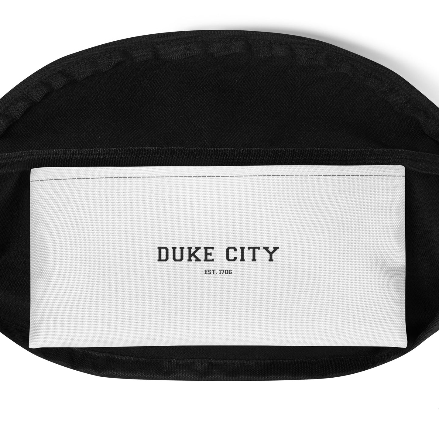 "Collegiate" Black Fanny Pack