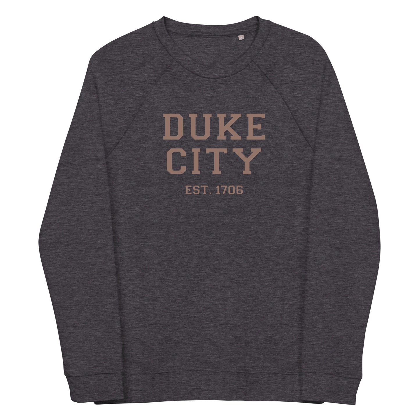 "Collegiate" Brown Organic Cotton Crewneck Sweatshirt