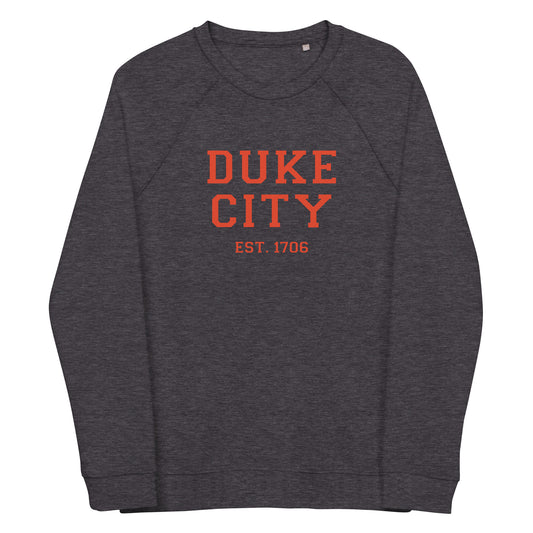 "Collegiate" Red Organic Cotton Crewneck Sweatshirt