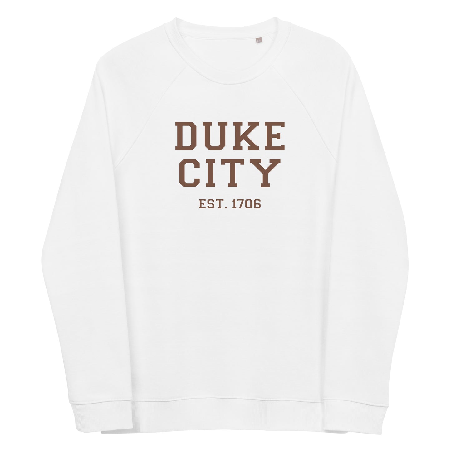 "Collegiate" Brown Organic Cotton Crewneck Sweatshirt